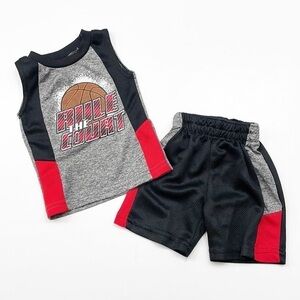 Quad Seven baby boys basketball mesh tank top and shorts outfit